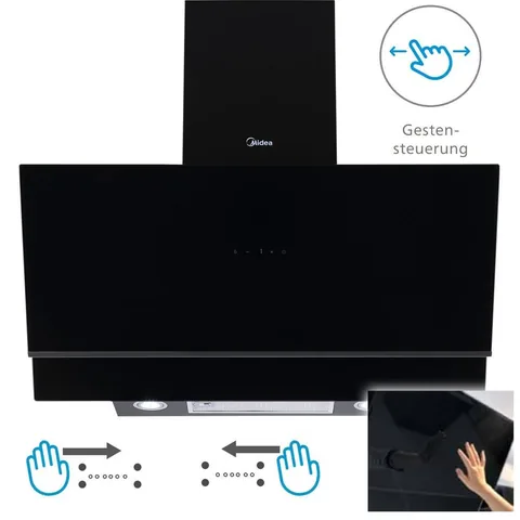 Midea HK 7.92 A++ Dunstabzugshaube mit Gestensteuerung - 90 cm schwarz - inkl. Aktivkohlefilter