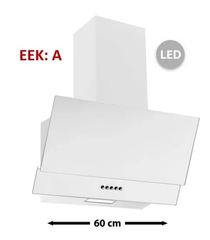 Geratek Almeria DH 406 W *A* Schräghaube Glas weiß